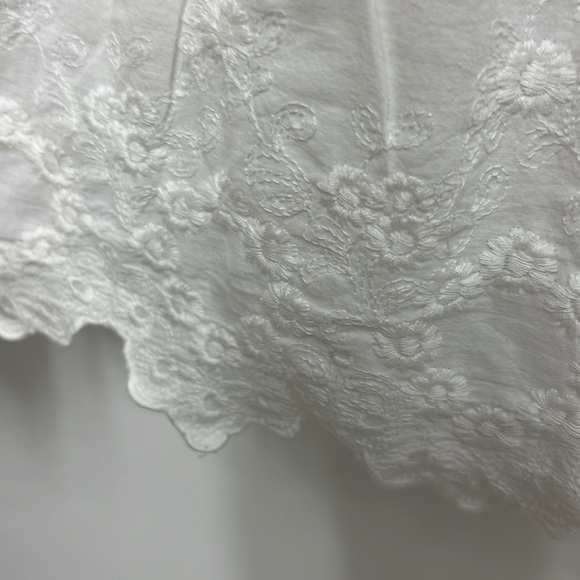 8. Roper white cotton spaghetti strap dress Sz M side zipper, adjustable straps - Picture 8 of 10